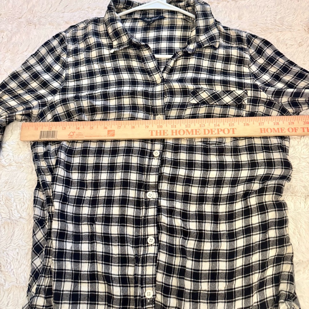 Lucky Brand Buttery Soft Plaid Button-Up Shirt | Size M | Split Back Y2K fall - Picture 4 of 5
